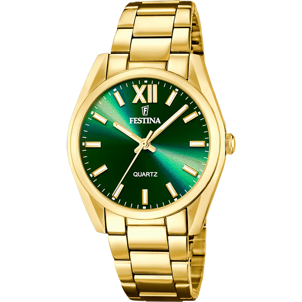 Orologio Festina Boyfriend Lady 36,8 Mm Pvd Oro Braccialato Verde