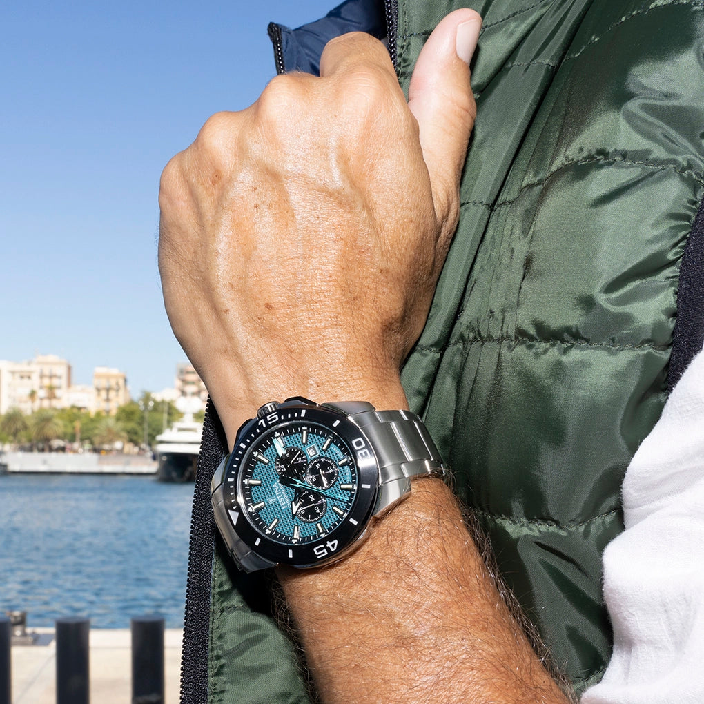Orologio Festina Chrono Bike 47 Mm Acciaio Braccialato Verde Petrolio/Nero