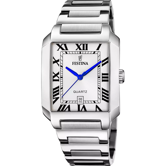 Orologio Festina On The Square Rettangolare 36 Mm Acciaio Braccialato