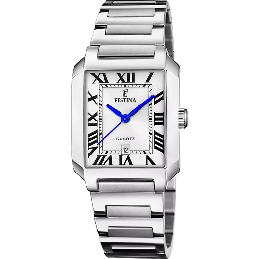 Orologio Festina On The Square Lady Rettangolare 29 Mm Acciaio Braccialato