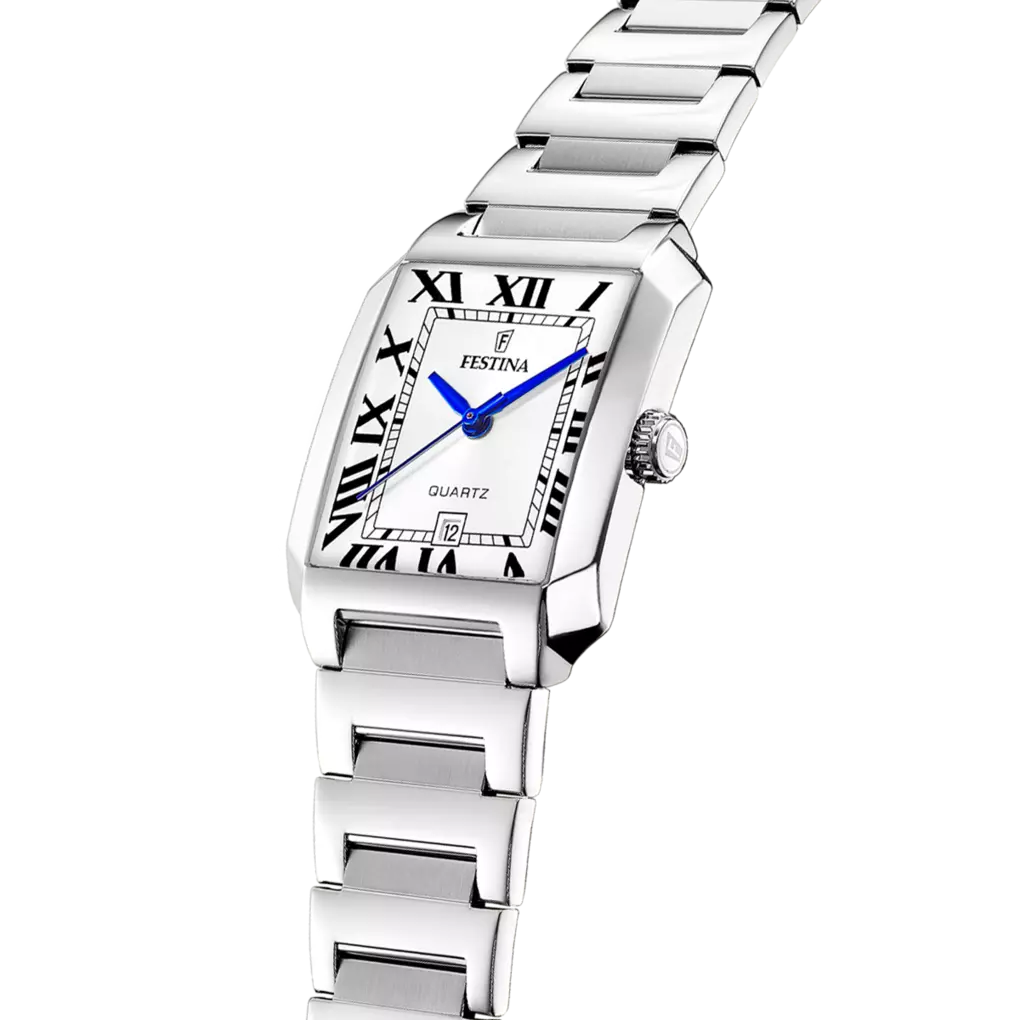 Orologio Festina On The Square Lady Rettangolare 29 Mm Acciaio Braccialato