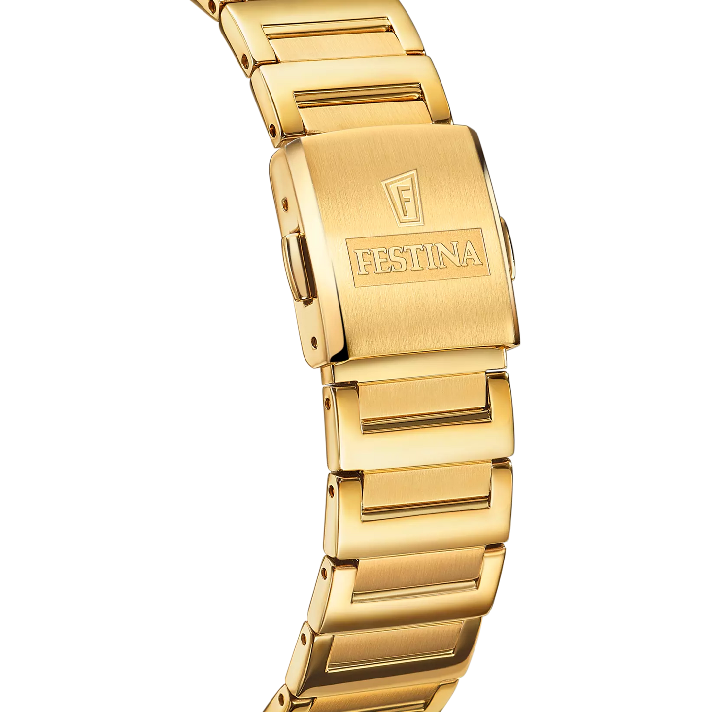 Orologio Festina On The Square Lady Rettangolare 29 Mm Pvd Oro Braccialato