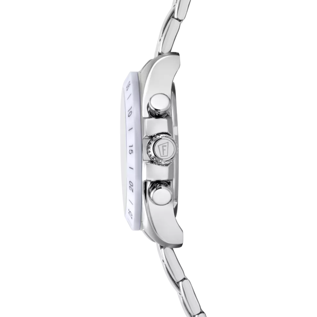 Orologio Festina Ceramic Chrono Lady 39 Mm Acciaio Braccialato Madreperla