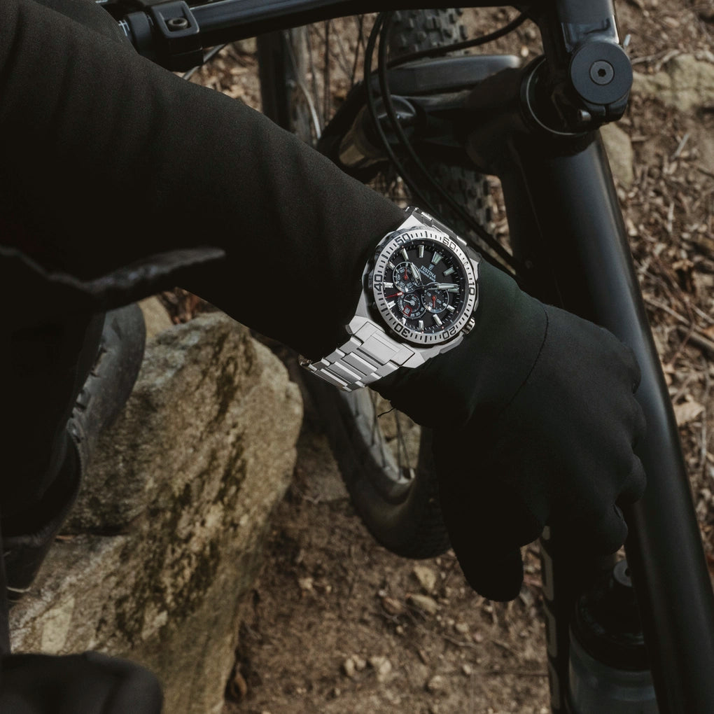 Orologio Festina Chrono Bike 46 Mm Acciaio Braccialato Nero/Rosso