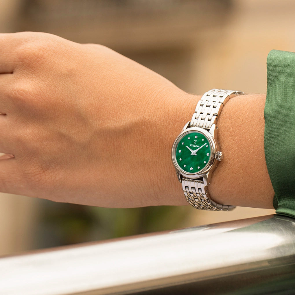 Orologio Festina Madamoiselle Lady 23 Mm Acciaio Braccialato Verde