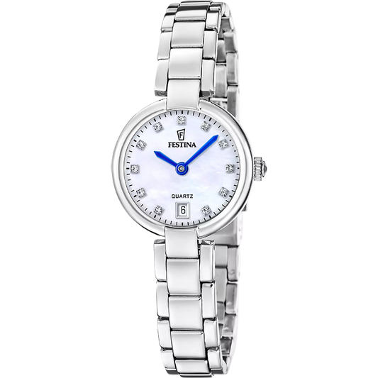 Orologio Festina Mademoiselle Lady 26 Mm Acciaio Braccialato Madreperla