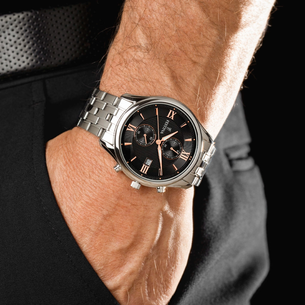 Orologio Festina Timeless Chrono 42 Mm Acciaio Braccialato Nero
