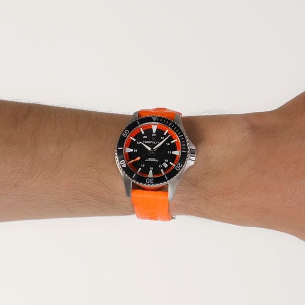 Orologio Hamilton Khaki Navy Scuba Automatico 40 mm Arancione
