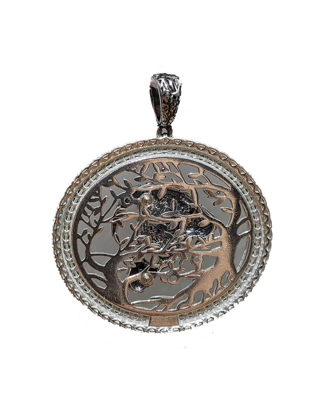 Pendente Gerardo Sacco Zodiaco Ciondolo in Argento Capricorno, Verde