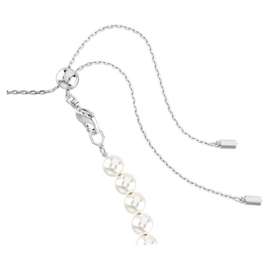Girocollo Ariana Grande x Swarovski Ss25 Taglio misto, Crystal Pearl, Cuore, Bianco, Placcato rodio