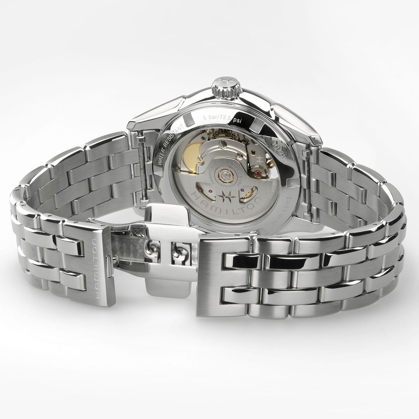 Orologio Hamilton Jazzmaster Lady Open Heart Auto 36 Mm Acciaio Braccialato Turchese Fumé