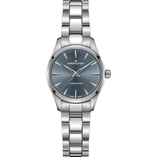 Orologio Donna Hamilton Jazzmaster Quartz Lady 32 Mm Acciaio Braccialato Blu