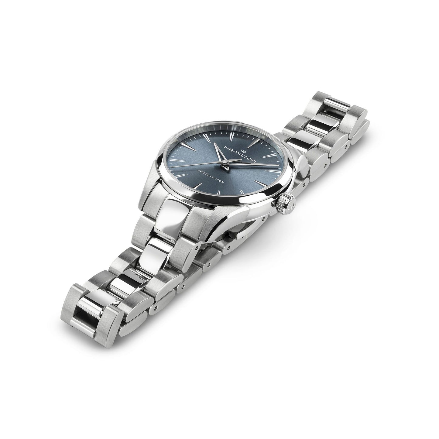 Orologio Donna Hamilton Jazzmaster Quartz Lady 32 Mm Acciaio Braccialato Blu