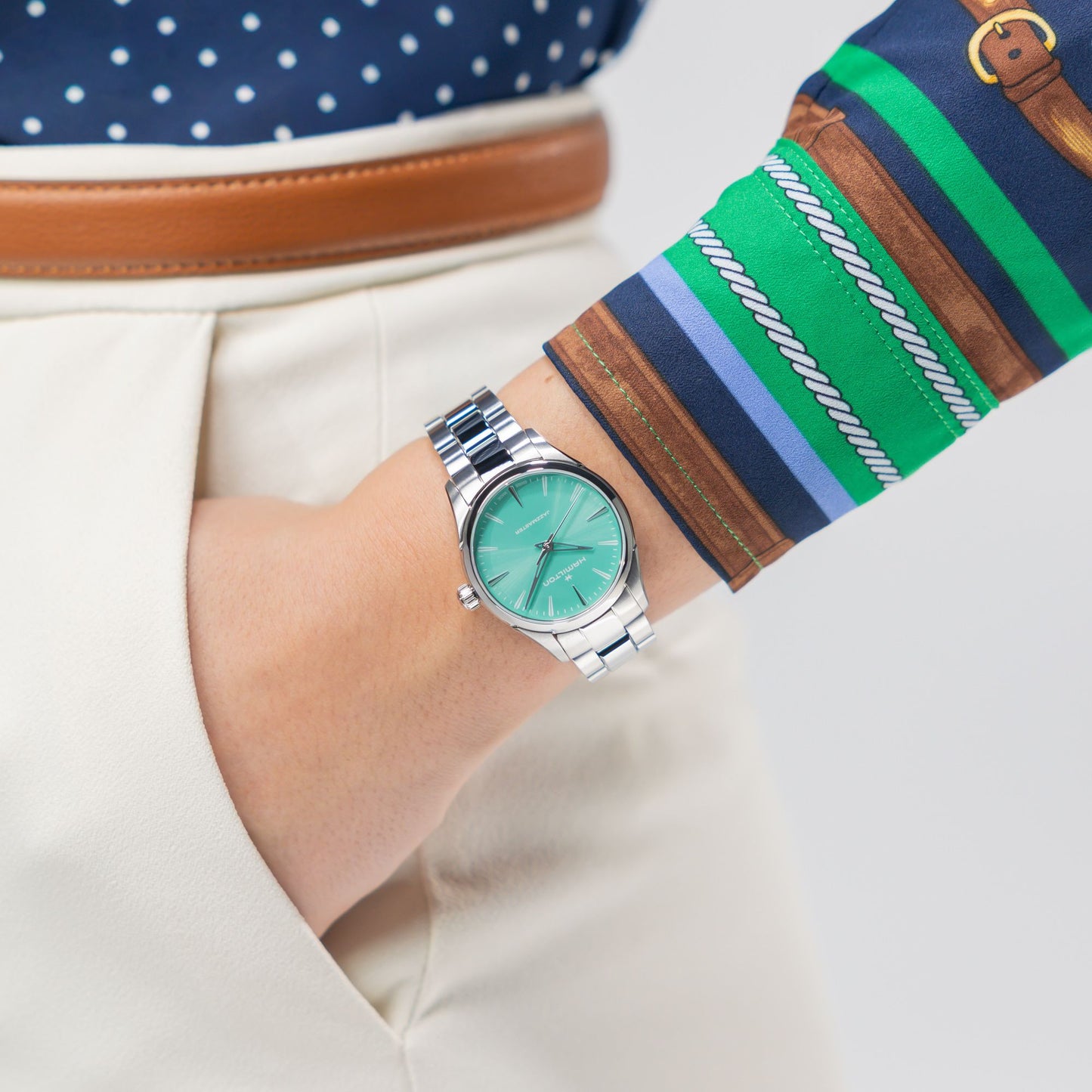Orologio Hamilton Jazzmaster Quartz Lady 32 Mm Acciaio Braccialato Tiffany