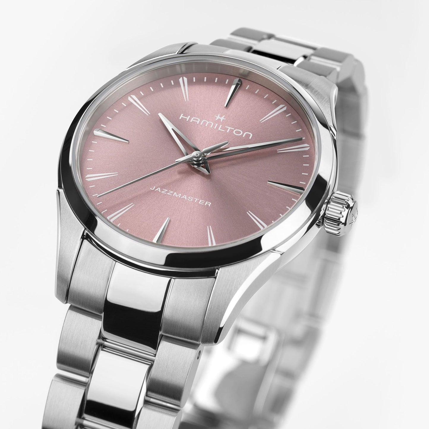 Orologio Hamilton Jazzmaster Quartz Lady 32 Mm Acciaio Braccialato Rosa