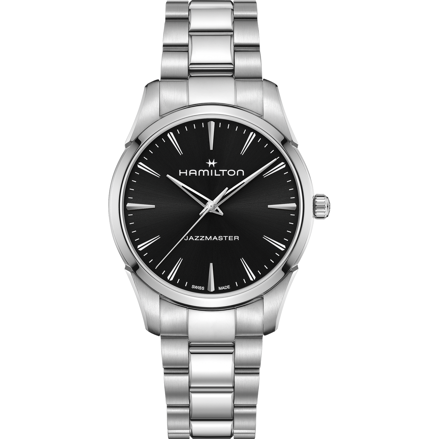 Orologio Hamilton Jazzmaster Quartz 40 Mm Acciaio Braccialato Nero