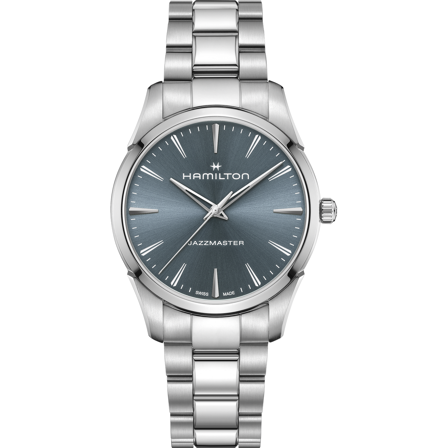 Orologio Hamilton Jazzmaster Quartz 40 Mm Acciaio Braccialato Blu