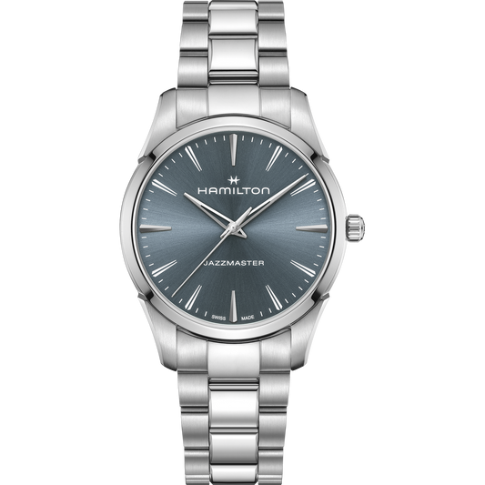 Orologio Hamilton Jazzmaster Quartz 40 Mm Acciaio Braccialato Blu