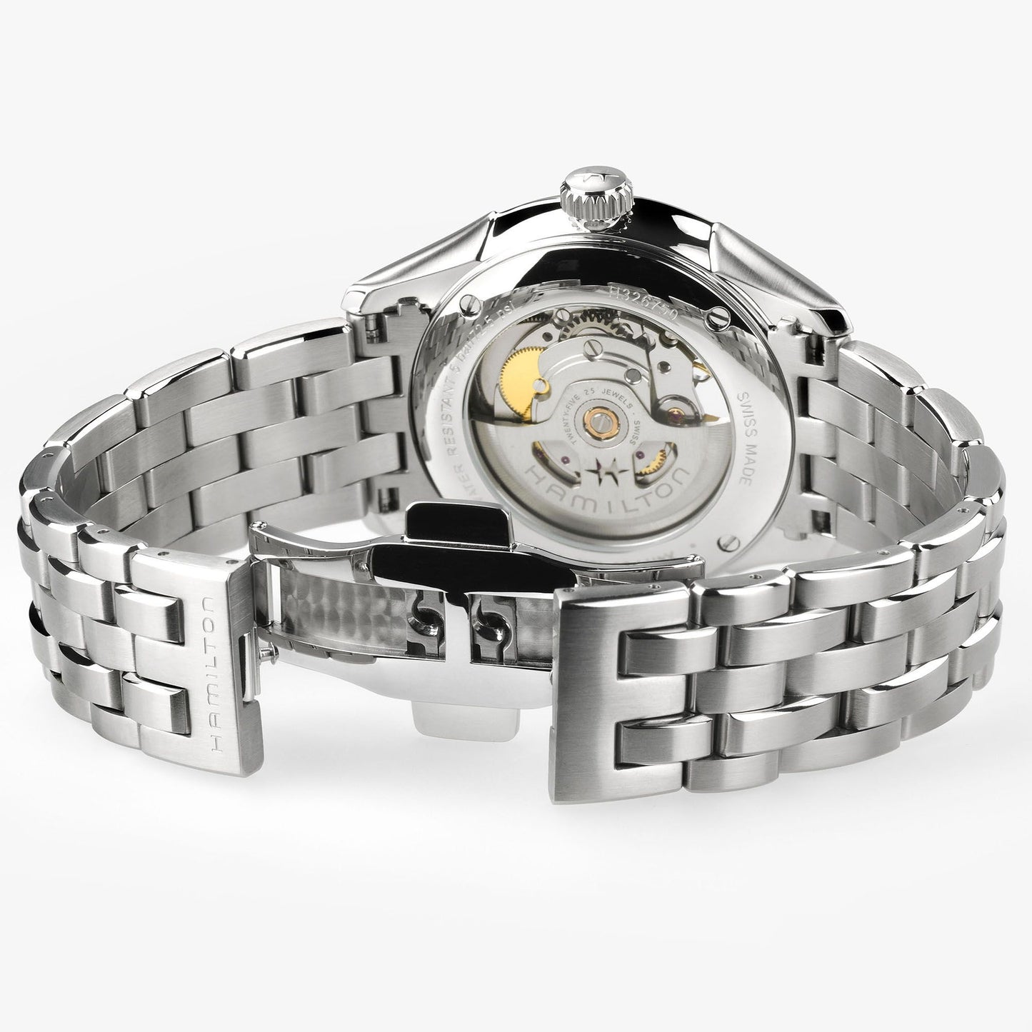 Orologio Hamilton Jazzmaster Open Heart Auto 40 Mm Acciaio Braccialato Grigio Sfumato Scheletrato