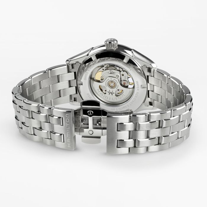 Orologio Hamilton Jazzmaster Open Heart Auto 42 mm Braccialato Blu avventurina