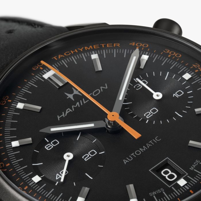 Orologio Hamilton Intra-Matic Automatico Chrono 40 mm Pelle Nera