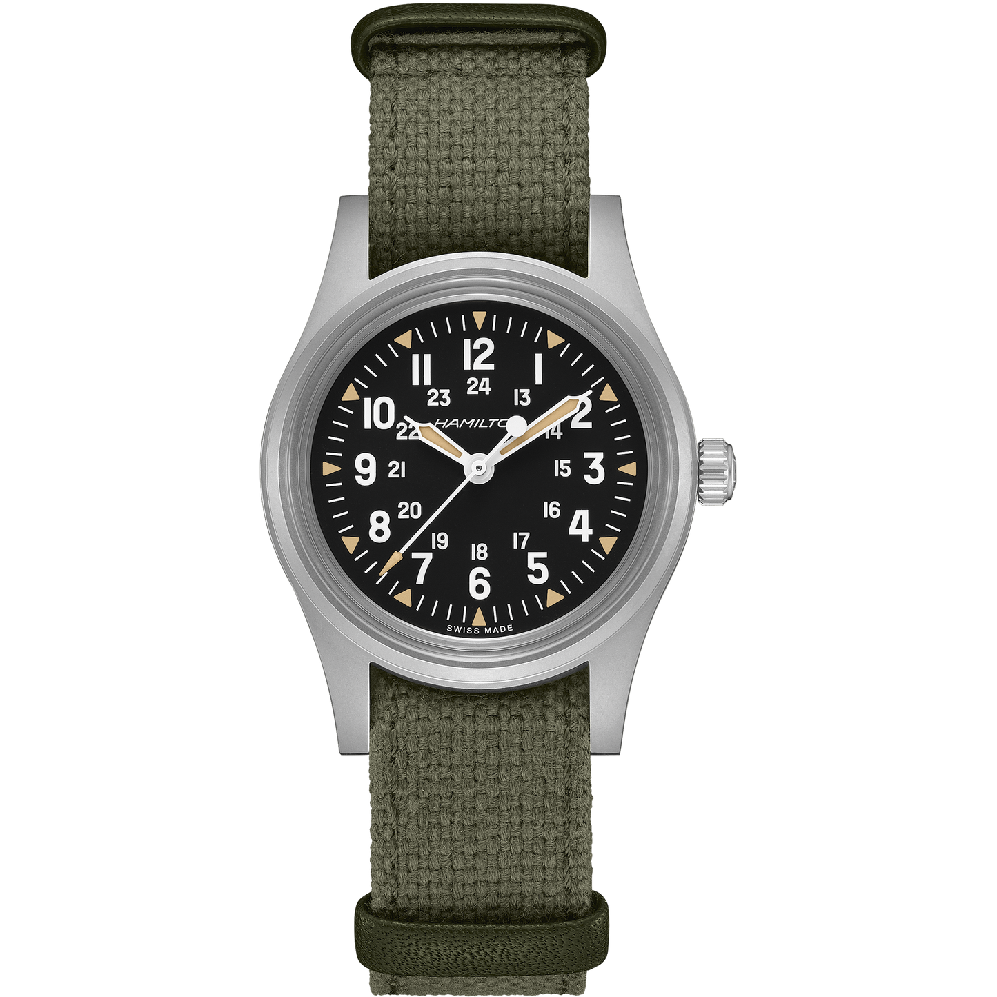 Orologio Hamilton Khaki Field Mechanical 36 Mm Acciaio Cinturino Nato Cotone