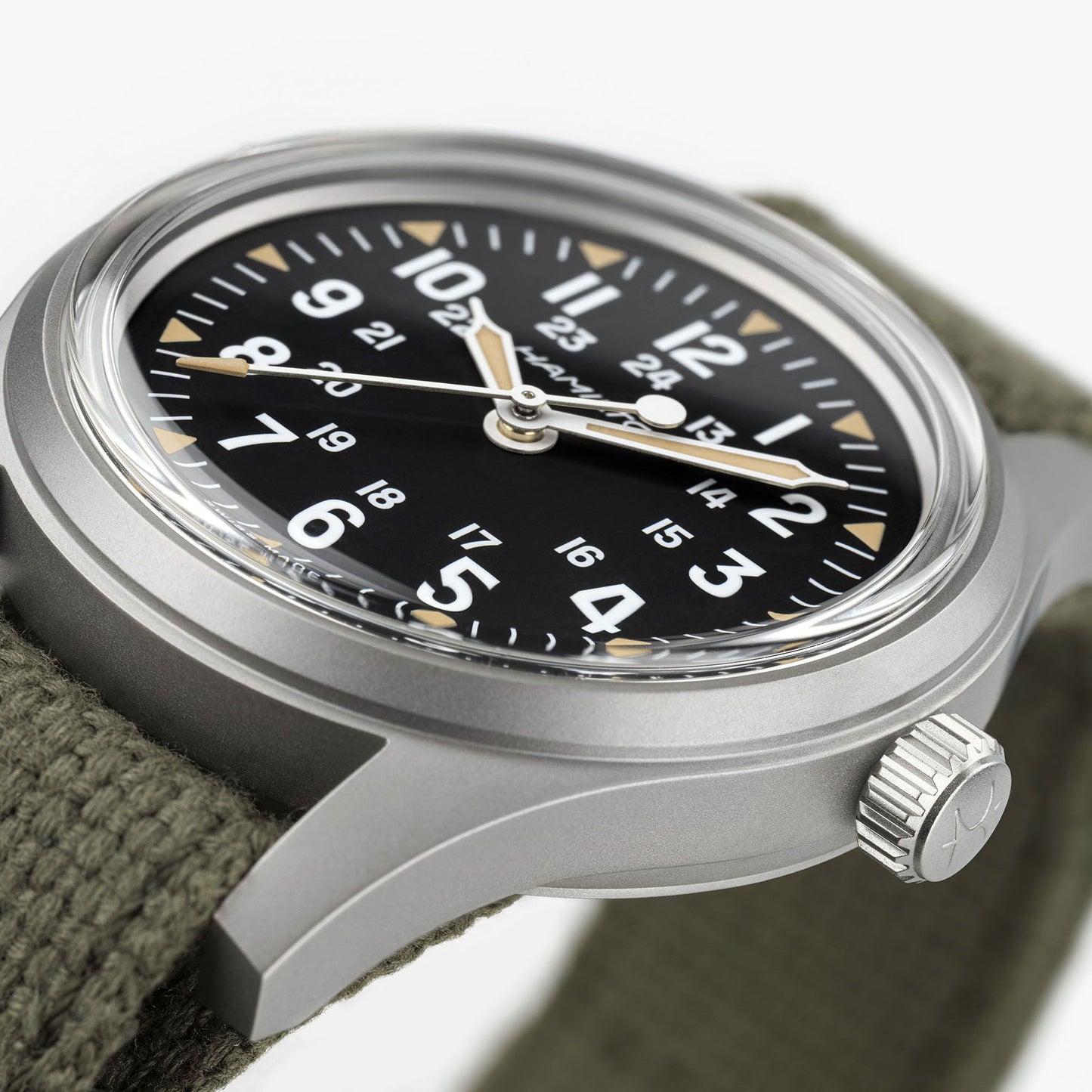 Orologio Hamilton Khaki Field Mechanical 36 Mm Acciaio Cinturino Nato Cotone