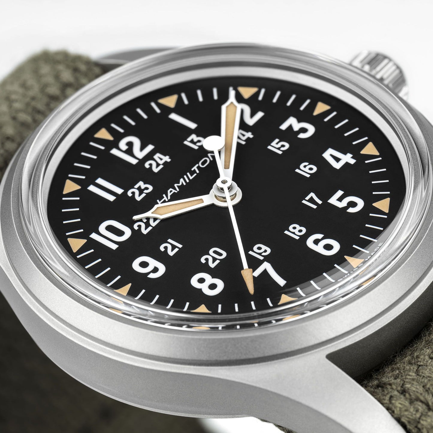 Orologio Hamilton Khaki Field Mechanical 36 Mm Acciaio Cinturino Nato Cotone