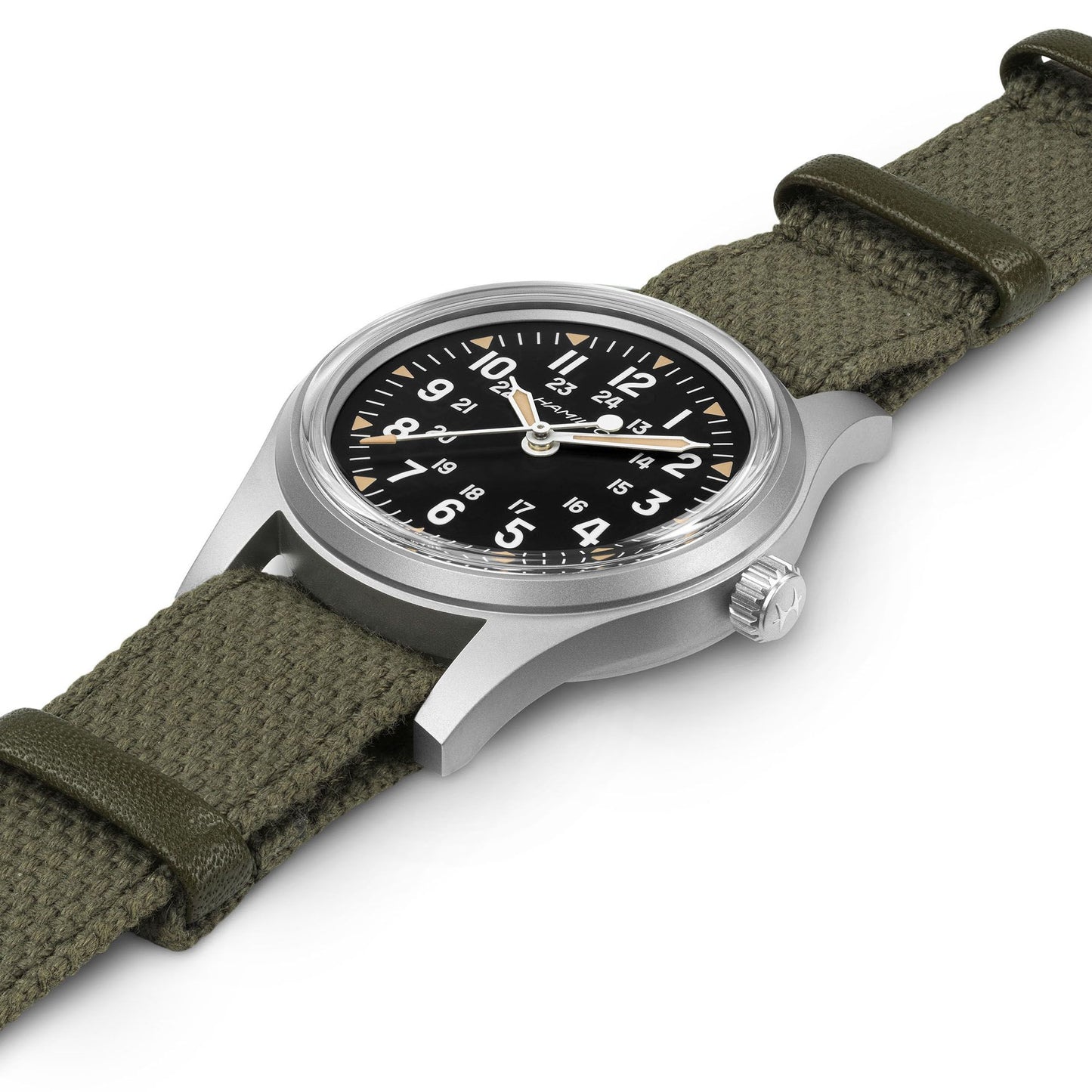 Orologio Hamilton Khaki Field Mechanical 36 Mm Acciaio Cinturino Nato Cotone