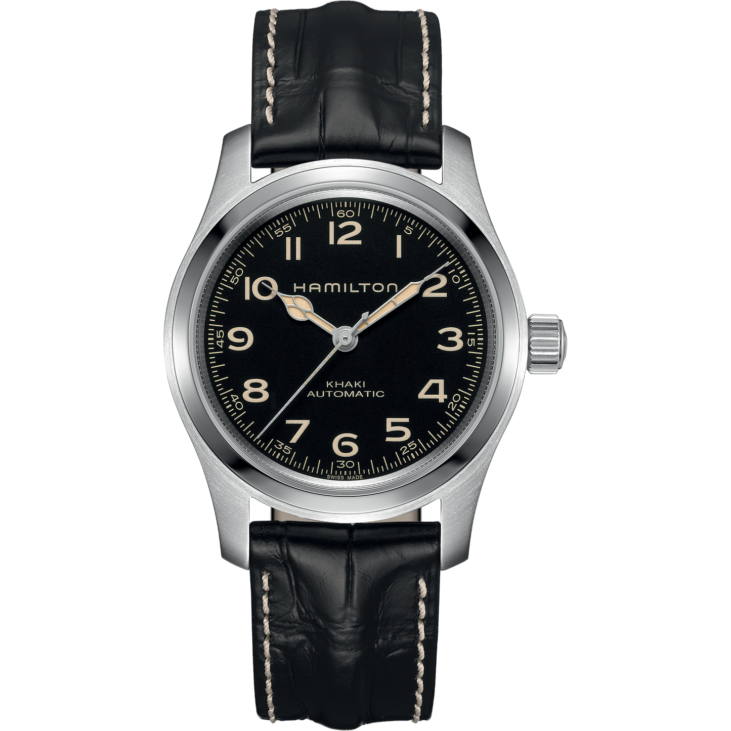 Confezione Speciale Orologio Hamilton Khaki Field Murph 42 Mm Doppio Cinturino Pelle/Acciaio + Utensile Togli Anse