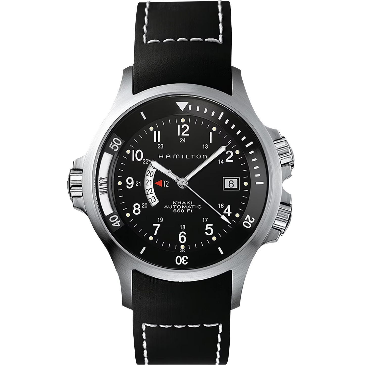 Orologio Hamilton Khaki Navy Gmt Auto 42 mm Nero