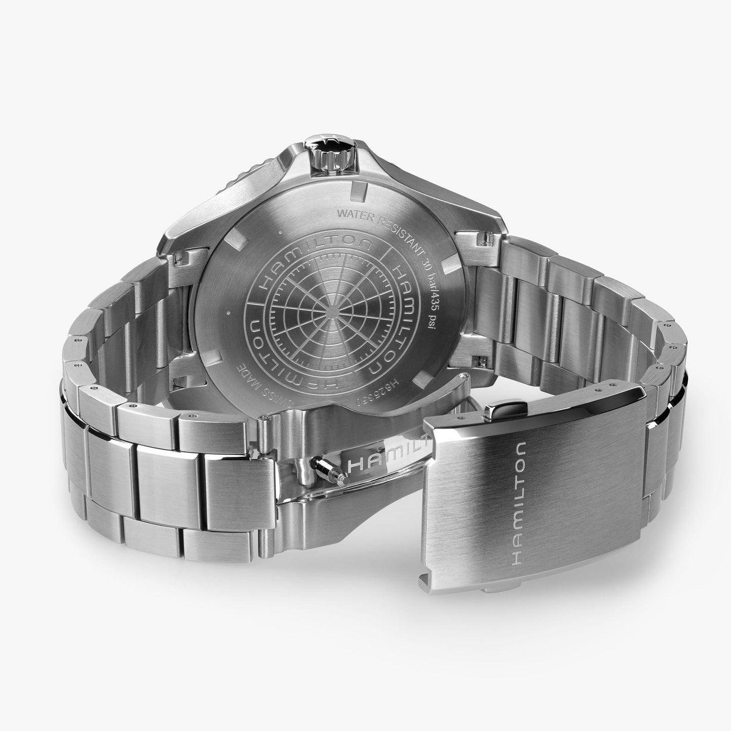 Orologio Hamilton Khaki Navy Scuba Auto Gmt 43 Mm Acciaio Braccialato Blu