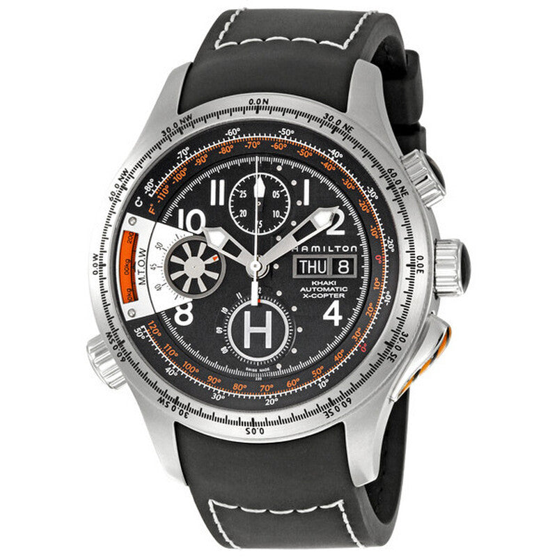 Orologio Hamilton Khaki X-Copter Automatico Chrono Acciaio Gomma Nera
