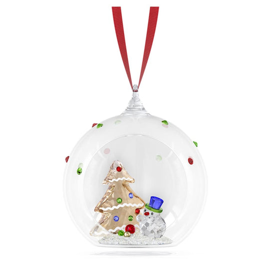 Decorazioni Natalizie Swarovski Holiday Cheers Ball Orn Tree And Snowm, Pallina Albero e Pupazzo di Neve