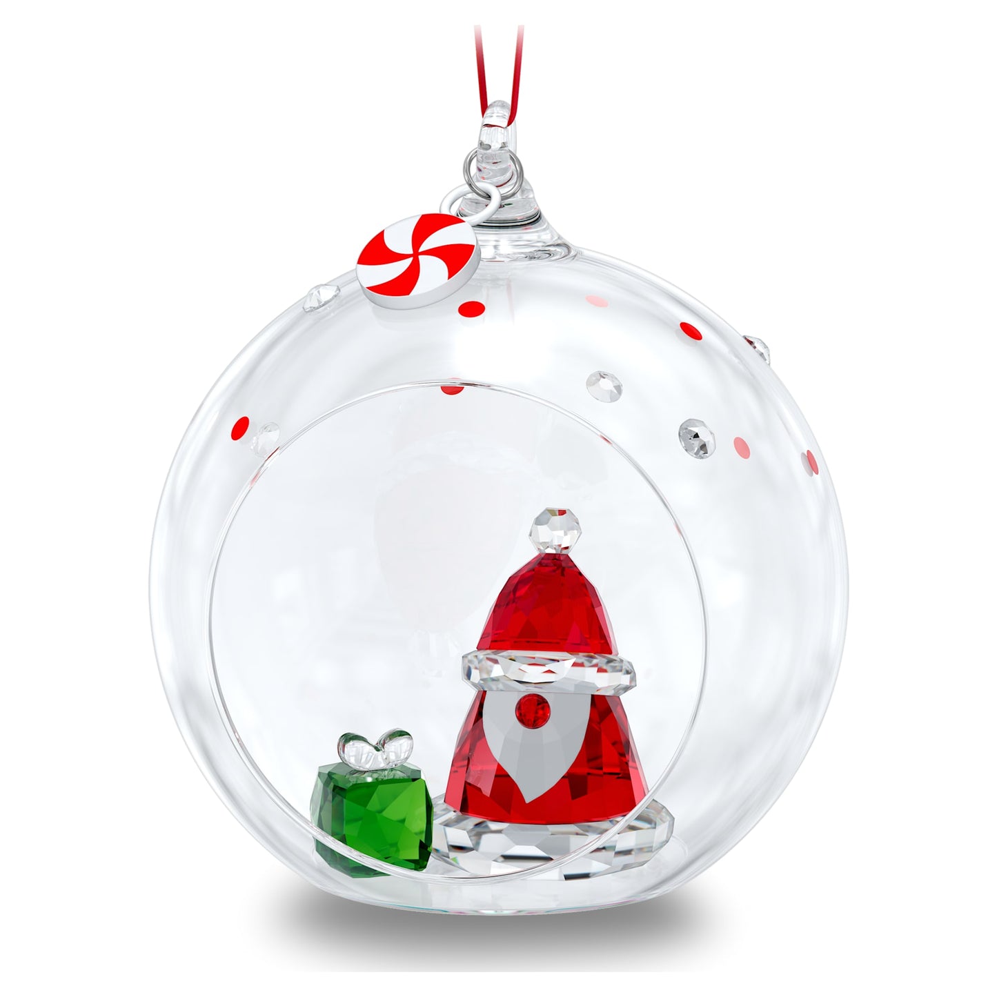 Decorazioni Natalizie Swarovski Holiday Cheers Ball Ornament Santa Claus