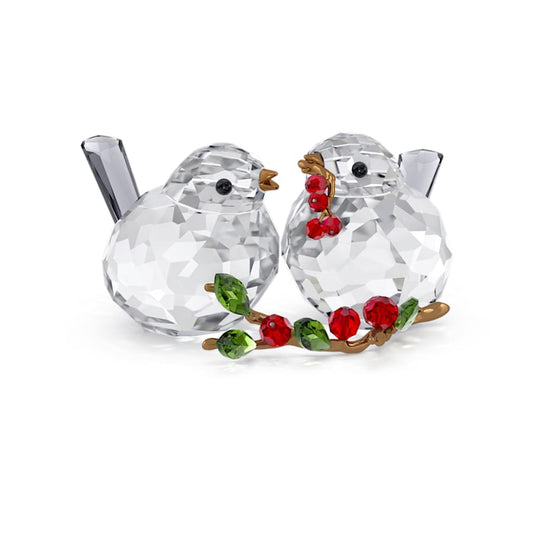 Oggettistica Swarovski Idyllia Bird Couple And Berries, Uccelli e Bacche