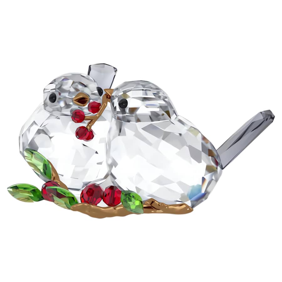 Oggettistica Swarovski Idyllia Bird Couple And Berries, Uccelli e Bacche