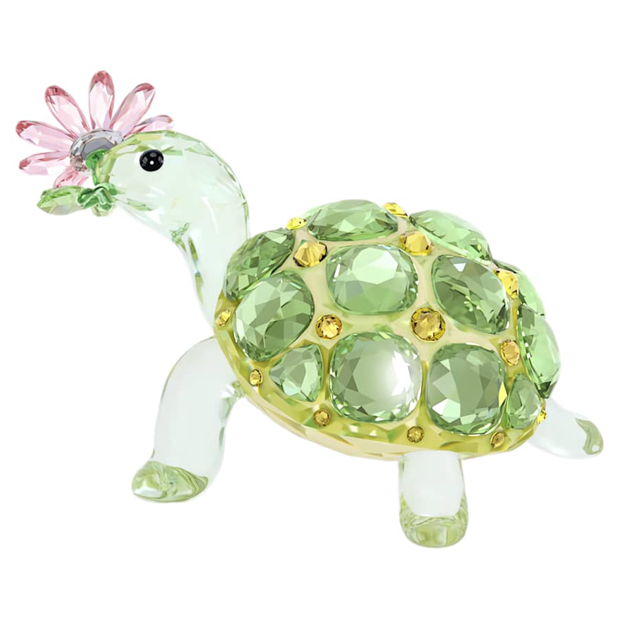 Oggettistica Swarovski Idyllia Tortoise And Daisy, Tartaruga e Margherita