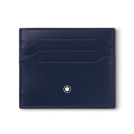 Portacarte Di Credito Montblanc Meisterstuck 6 Scomparti Pelle Blu