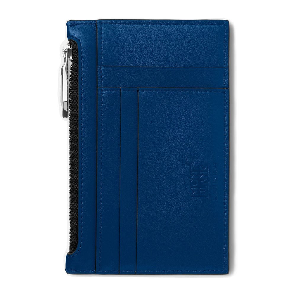 Portacarte Di Credito Montblanc Meisterstuck Custodia 8 Scomparti Pelle Blu