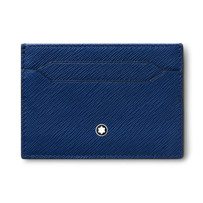 Portacarte Di Credito Montblanc Sartorial 5 Scomparti Pelle Blu