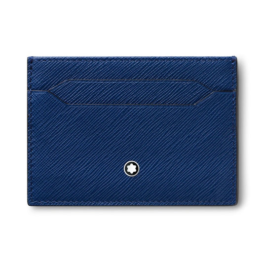 Portacarte Di Credito Montblanc Sartorial 5 Scomparti Pelle Blu