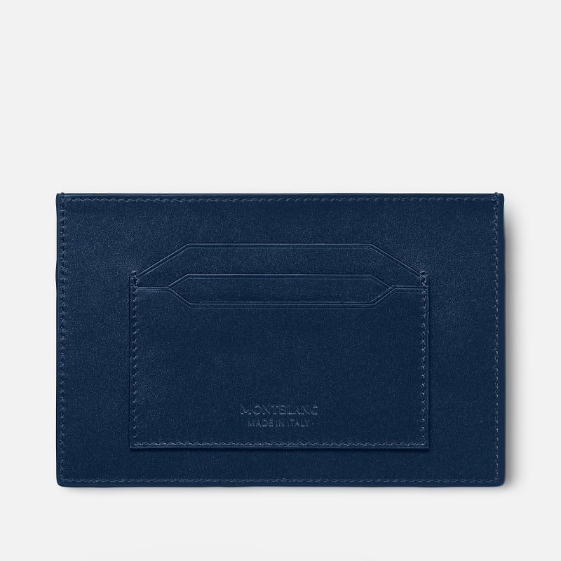 Portacarte Di Credito Montblanc Meisterstuck 6 Scomparti Pelle Blu