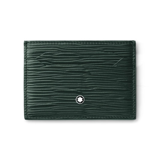 Portacarte Di Credito Montblanc Meisterstuck 4810 5 Scomparti In Pelle Verde