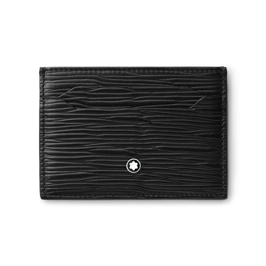 Portacarte Di Credito Montblanc Meisterstuck 4810 5 Scomparti Pelle Nera