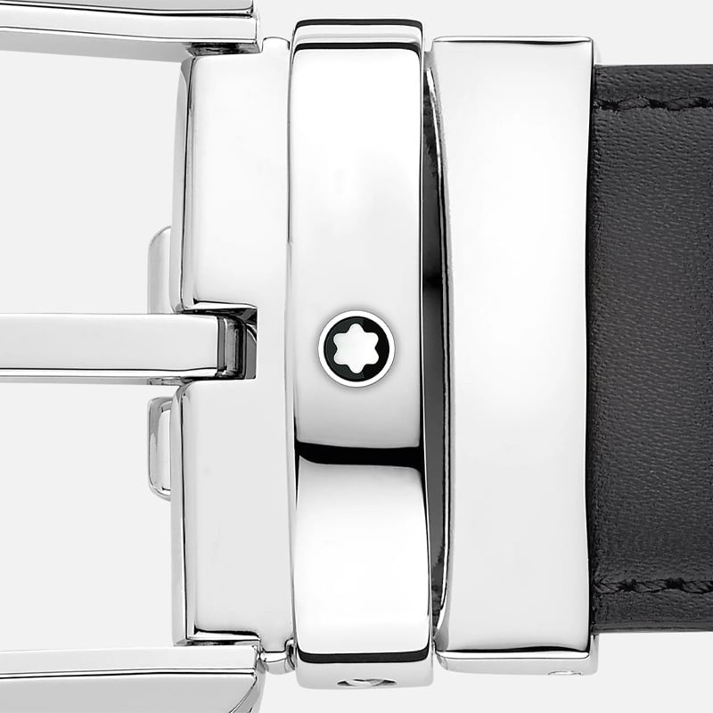 Cinture Montblanc Belt-Horseshoe Cintura Pelle Grigia