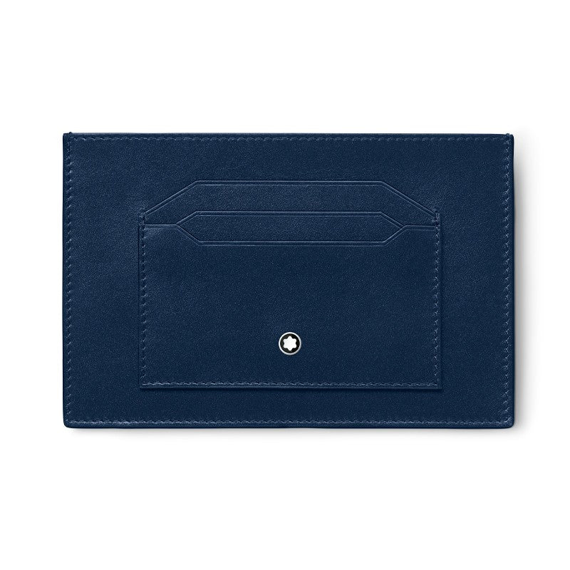 Portacarte Di Credito Montblanc Meisterstuck 6 Scomparti Pelle Blu