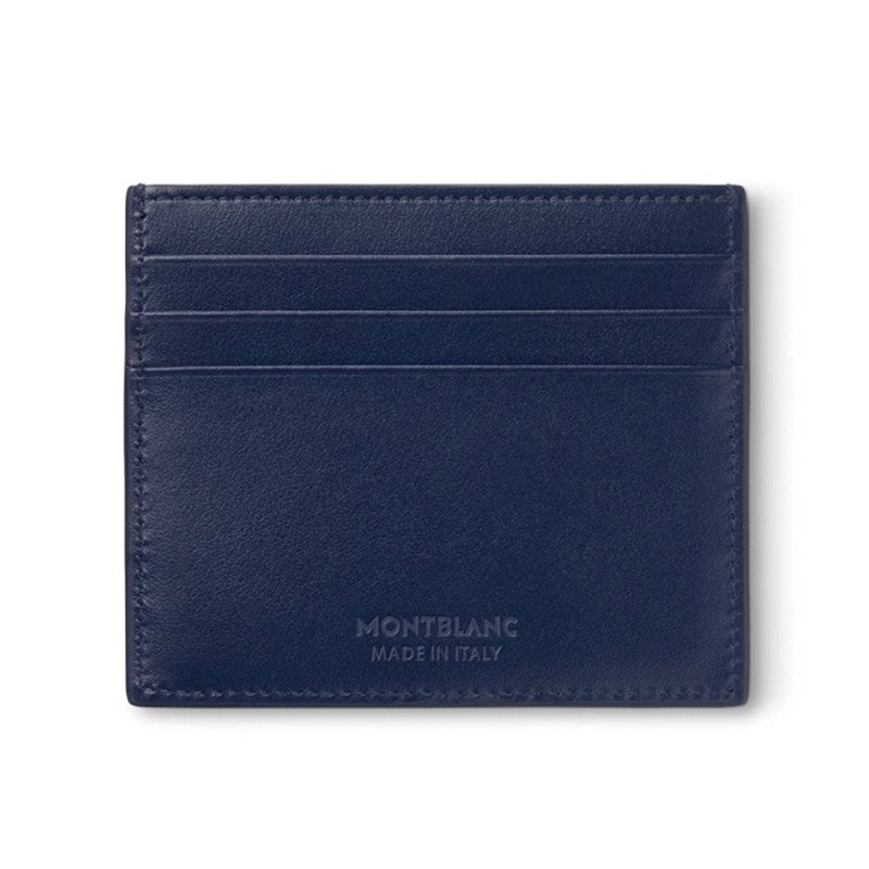 Portacarte Di Credito Montblanc Meisterstuck 6 Scomparti Pelle Blu