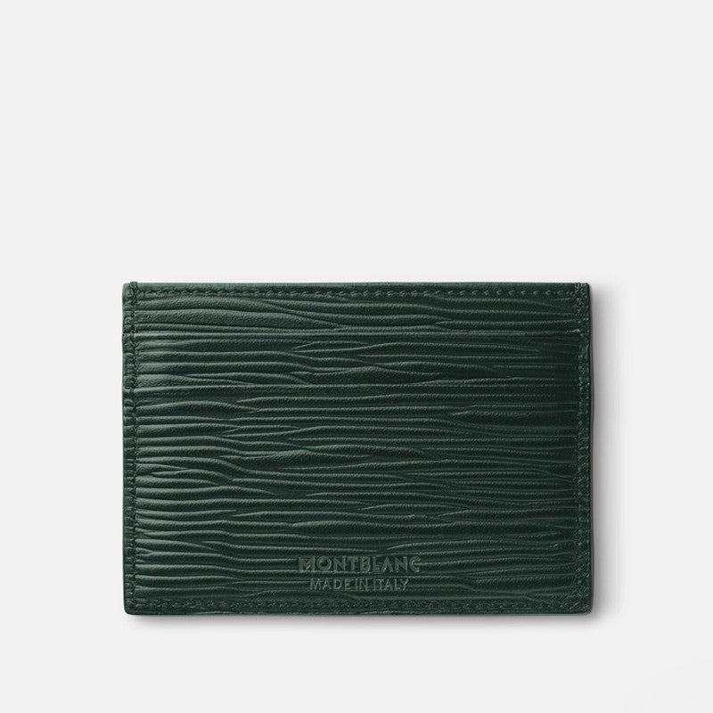 Portacarte Di Credito Montblanc Meisterstuck 4810 5 Scomparti In Pelle Verde