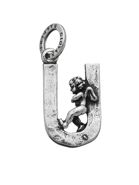 Charms Giovanni Raspini Charm Zodiaco Lettera U Con Angelo